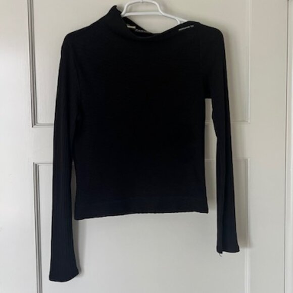 Morgan Black Asymmetrical Collar Long Sleeve Size S - Picture 1 of 3